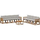  Set vanjskih sofa 9 kom. Prirodna i svjetlosiva | shoptok.hr
