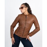 La Force Fashion Maze kožna jakna Water - Svetlo braon Cene