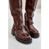 Boto Warm Women’s Boots with Zipper Eco Leather Brown Tialethe | shoptok.hr