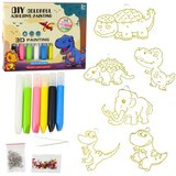 DIY kreativni set privjesaka za ključeve s motivima vitraja i dinosaura, 6 komada. Cijene