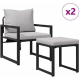  Vrtni namještaj 4 pcs 2-Broj sjedala Svijetlo siva Poliester | shoptok.hr