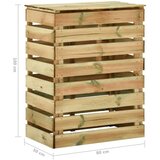 vidaXL Vrtni kompostnik iz letvic 2 kosa 80x50x100 cm borovina | Shoptok.si