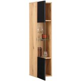 Modern Living Viseča Vitrina Otis, Črna, Barva Hrasta | Shoptok.si