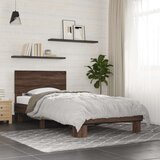  Okvir za krevet smeđi hrast 90x190 cm konstruirano drvo i metal | shoptok.hr