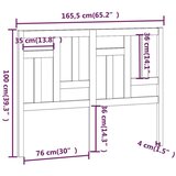  Posteljno vzglavje 165,5x4x100 cm trdna borovina, (20645191) | Shoptok.si