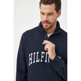 Tommy Hilfiger Pamučna dukserica za muškarce, boja: tamno plava, s aplikacijom | shoptok.hr