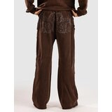 Affliction Collapse Wide Leg Trenirka dk.brown lava wash | Shoptok.si