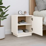  Noćni ormarići 2 kom bijeli 40 x 34 x 45 cm od masivne borovine | shoptok.hr