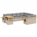 Maison Chic Seti vrtnega pohištva - Vrtna garnitura - Vrtni pohištvo set 10-delna z blazinami bež poli ratan, (21816592) | Shoptok.si