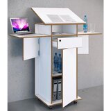 MID.YOU Stoječi Pult Salia L, Bela, Barva Hrasta | Shoptok.si