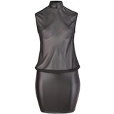 Cottelli Plus Size - Bleščeča obleka iz šifona (črna) - 2XL | Shoptok.si