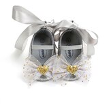 BUBU Cipelice za bebe sa mašnom, Srebrne | Eponuda.com