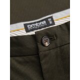 Ombre Men's REGULAR FIT chino pants with fine texture - dark green | shoptok.hr