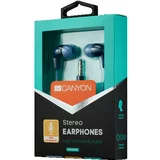 Canyon Stereo Earphones with inline microphone, Blue - CNS-CEPM02BL
