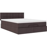  Otomanski krevet s madracem tamnosmeđi 140x190cm od tkanine | Eponuda.com
