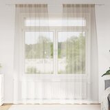 Voile zavjesa sa zavjesama 2 pcs Pijesak 260 x 140 cm Poliester | shoptok.hr