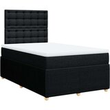 vidaXL Krevet box spring s madracem crni 120 x 190 cm od tkanine | shoptok.hr