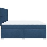  Krevet s oprugama i madracem plavi 200 x 200 cm od tkanine | shoptok.hr