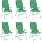  Blazine za vrtne stole 6 kosov zelene 120x50x3 cm blago, (20623150) | Shoptok.si