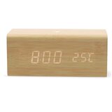 Nedis Digitalna FM budilka LED s snooze, datumom in termometrom, Bež, (5000232123) | Shoptok.si