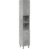 Maison Chic Kopalniška omarica - Kopalniški kabinet betonsko siva 30x30x179 cm iverna plošča, (21794914) | Shoptok.si