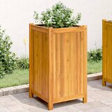 Maison Chic Vrtno cvetlično korito - Cvetlični Lonec s podlogo 42x42x75 cm trden akacijev les, (21789885) | Shoptok.si