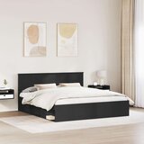  Konstrukcija postelje Črna 200 x 200 cm Konstruiran les, (5000121261) | Shoptok.si