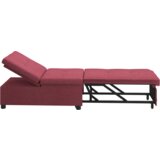 vidaXL Krevet na razvlačenje s kotačem Crvena 191 x 67 x 82 cm Tkanina | shoptok.hr