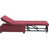 vidaXL Sofa postelja s kolesom Rdeča 191 x 67 x 82 cm Tkanine | Shoptok.si