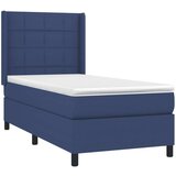  Box spring postelja z vzmetnico moder 80x200 cm blago, (20893713) | Shoptok.si