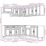  11-dijelni set kuhinjskih ormarića Porto konstruiranog drva | shoptok.hr