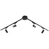 QAZQA Modern railsysteem met 4 spots zwart 1-fase 200 cm - Magnetic Gert Cene