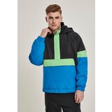 Urban Classics 3-Tone Neon Mix Pull Over Jacket Black/Cobalt Blue | Shoptok.si