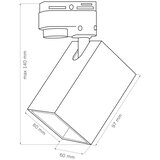 SPOT za šinski sistem SQUARE 3xGU10/10W/230V + 1 m šinski sistem | Eponuda.com