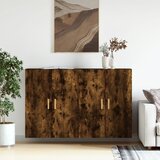 Maison Chic Stenska omarica - Zidna omarica 2 kosa dimljeni hrast inženirski les iu525, (22062942) | Shoptok.si