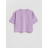 Reserved Jednobojna majica s modalom - ljubičasto | shoptok.hr