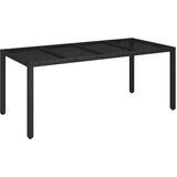  9-dijelni vrtni blagovaonski set s jastucima crni od poliratana | shoptok.hr