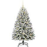vidaXL Umestno božično drevo Zelena in Bela 120 cm PVC in kovina | Shoptok.si