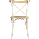Beli Stoli s prekrižanim naslonjalom 2 kosa beli trden mangov les | Shoptok.si