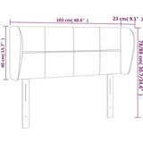  Uzglavlje s ušima krem 103x23x78/88 cm od tkanine | shoptok.hr
