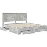  Okvir za krevet s uzglavljem Betonski sivi 180 x 200 cm | shoptok.hr