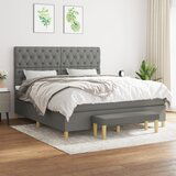 The Living Store Box spring postelja z vzmetnico temno siva 160x200 cm blago - Box Spring Postelja, (21518844) | Shoptok.si