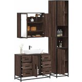 Furnova Kopalniška garnitura 3-delna rjavi hrast inženirski les, (21946193) | Shoptok.si