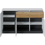 Mömax Široka Komoda Novena, Bela, Črna, Barva Hrasta | Shoptok.si
