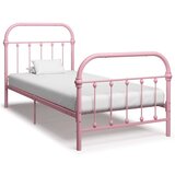 vidaXL Okvir za krevet ružičasti metalni 100 x 200 cm | shoptok.hr