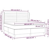 vidaXL Box spring postelja z vzmetnico črna 160x200 cm žamet | Shoptok.si