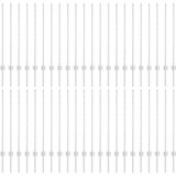  Stup za ogradu 44 pcs Srebrno 140 cm Čelik | shoptok.hr