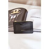  Card Holder Women's Wallet With Keychain Black Therinore Cene