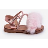 Boto Pink Joratia Children's Patent Sandals with Bow on Velcro | Shoptok.si