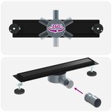 Tuš kanal 2-u-1 sa 360° sifonom Crna 50 cm Nehrđajući čelik 304 | shoptok.hr